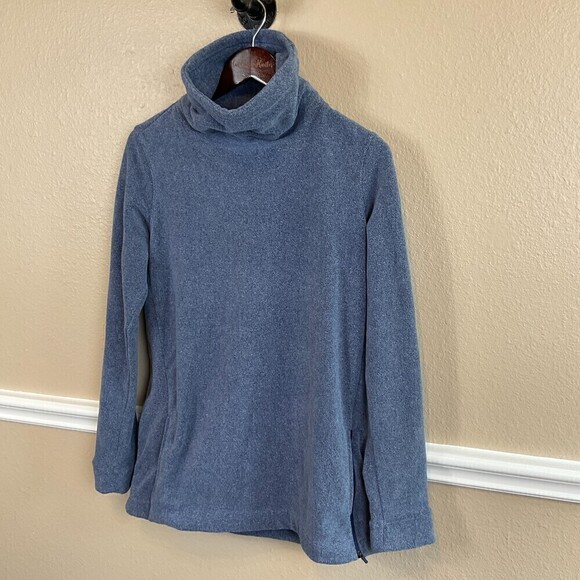 Nike Women Blue Size M Therma Dri Fit Top Training Warm Cozy Athleisure Tunic T3 - Picture 3 of 12